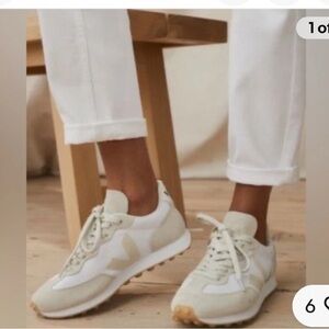Veja Women's Beige and Gold Sneakers